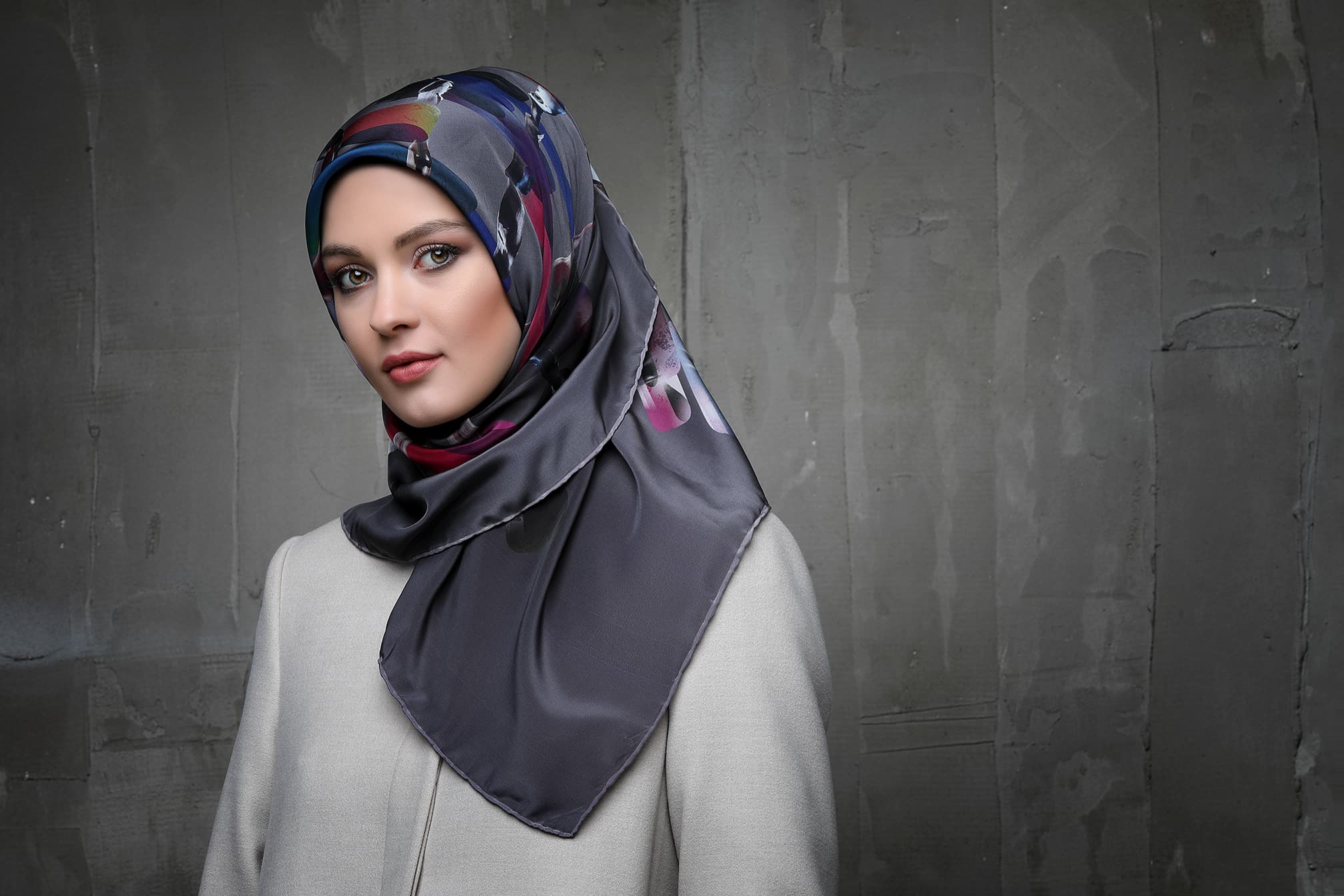 Orkide Tekstil ipek eşarp ve fular kreasyonu — desen arşivinden Nº 07
